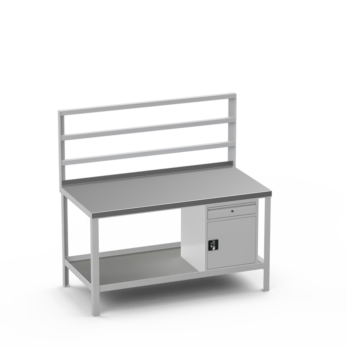 Steel Top Heavy Duty Workbench | Cupboard w/ Drawer Storage