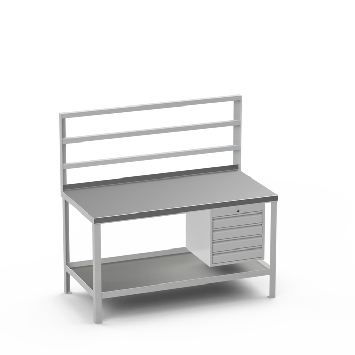 Steel Top Heavy Duty Workbench | 4 Drawer Storage