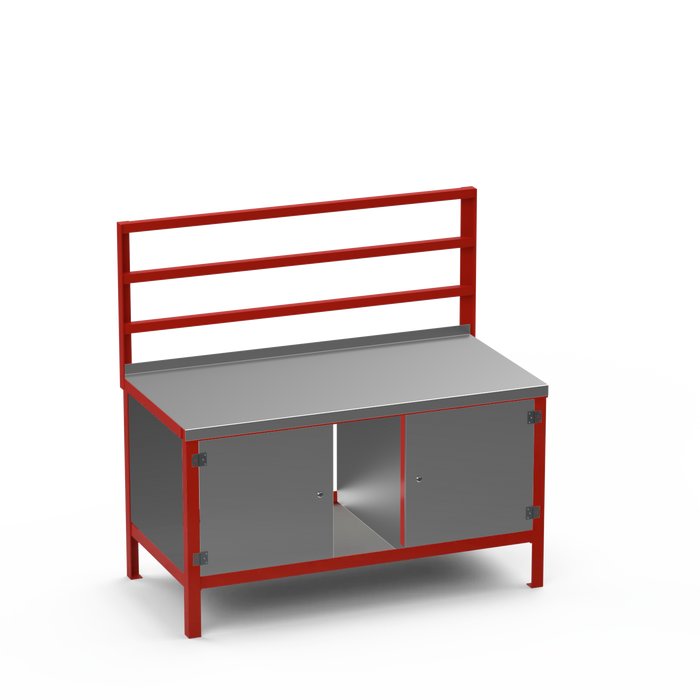 Steel Top Heavy Duty Workbench | Enclosed Cupboard & Enclosed Cupboard Storage