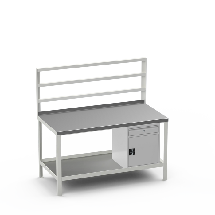 Steel Top Heavy Duty Workbench | Cupboard w/ Drawer Storage