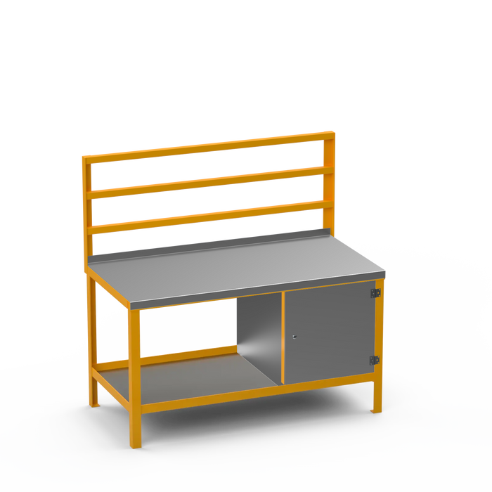 Steel Top Heavy Duty Workbench | Enclosed Cupboard Storage