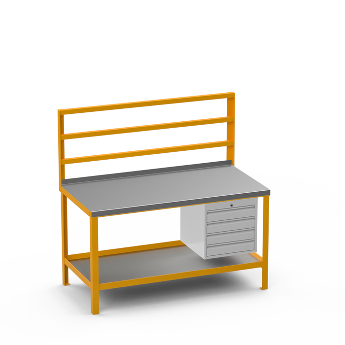 Steel Top Heavy Duty Workbench | 4 Drawer Storage