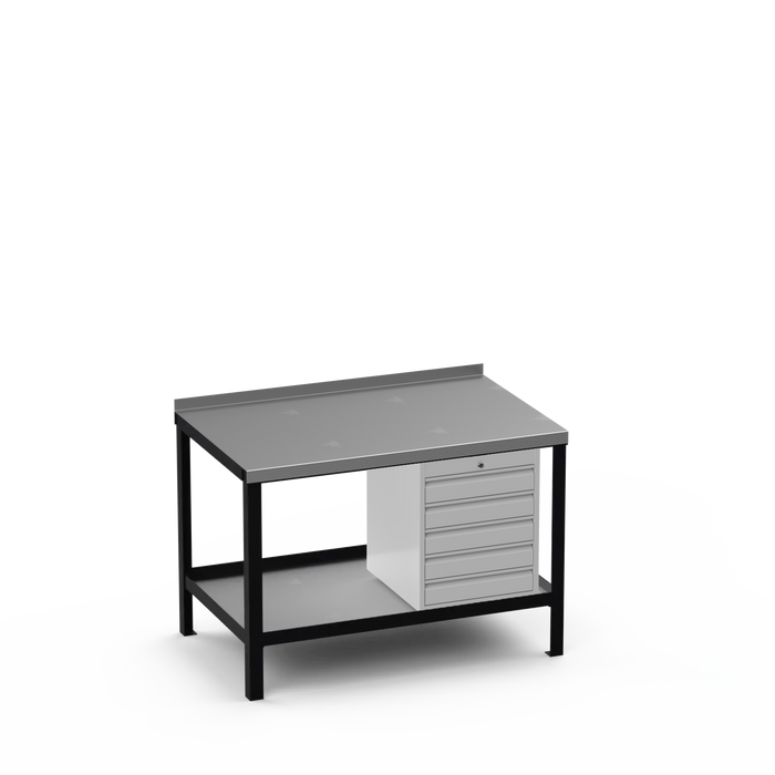 Steel Top Heavy Duty Workbench | 5 Drawer Storage