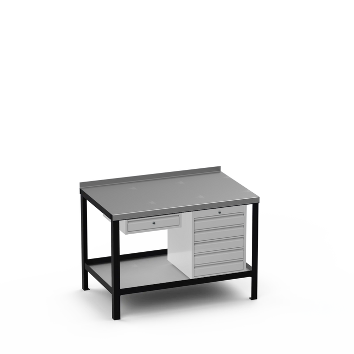 Steel Top Heavy Duty Workbench | Single Drawer & 5 Drawer Storage