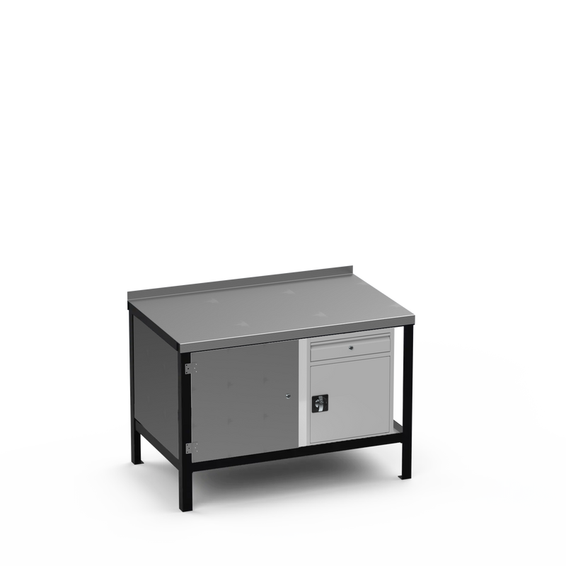 Steel Top Heavy Duty Workbench | Cupboard & Cupboard w/ Drawer Storage