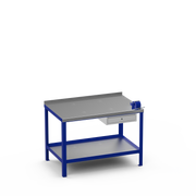 Steel Top Heavy Duty Workbench | Single Drawer & Right 4 Inch Vice Storage