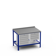 Steel Top Heavy Duty Workbench | 5 Drawer & 3 Drawer Storage