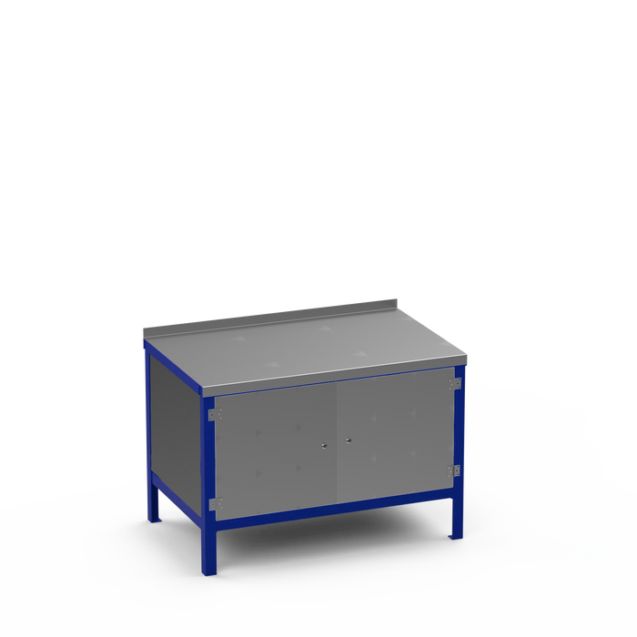 Steel Top Heavy Duty Workbench | Enclosed Cupboard & Enclosed Cupboard Storage