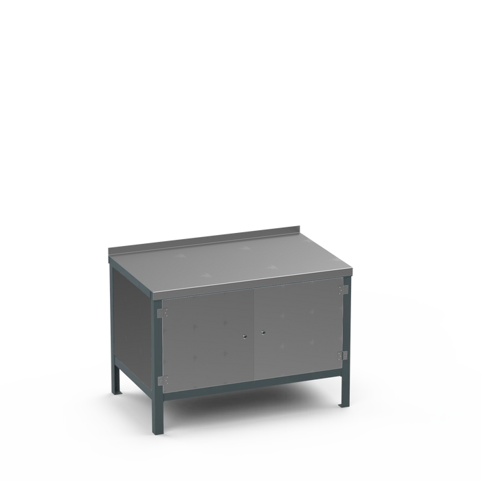 Steel Top Heavy Duty Workbench | Enclosed Cupboard & Enclosed Cupboard Storage