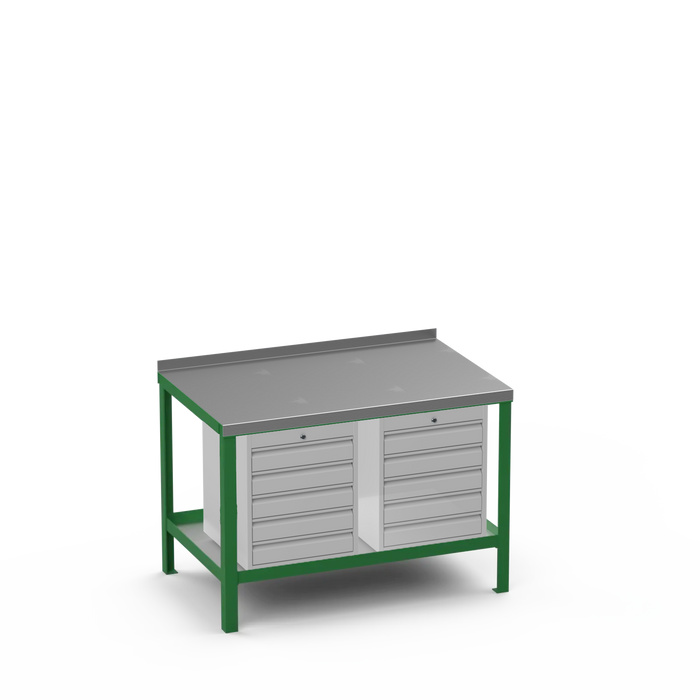 Steel Top Heavy Duty Workbench | 5 Drawer & 5 Drawer Storage