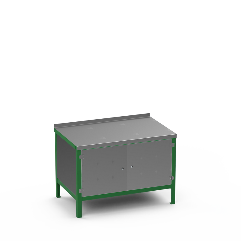 Steel Top Heavy Duty Workbench | Enclosed Cupboard & Storage