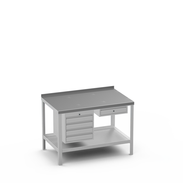 Steel Top Heavy Duty Workbench | 4 Drawer & Single Drawer Storage