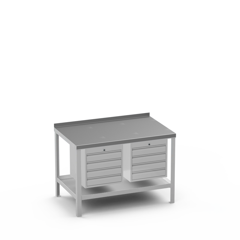 Steel Top Heavy Duty Workbench | 4 Drawer & 4 Drawer Storage