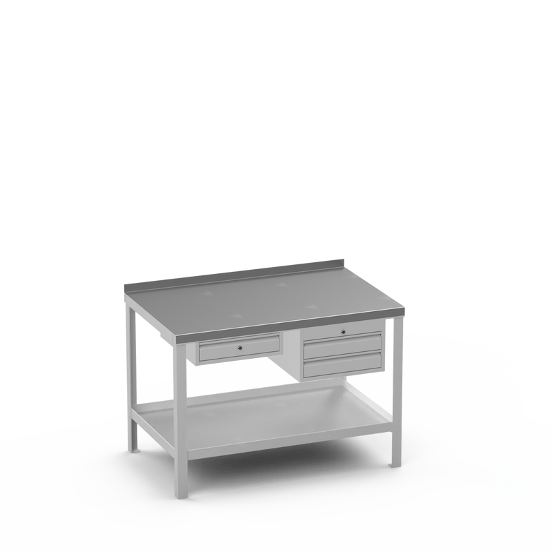 Steel Top Heavy Duty Workbench | Single Drawer & 2 Drawer Storage