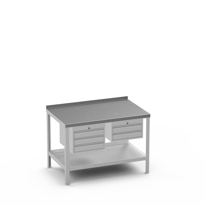 Steel Top Heavy Duty Workbench | 3 Drawer & 2 Drawer Storage