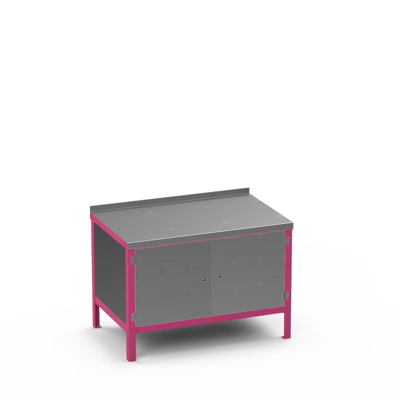 Steel Top Heavy Duty Workbench | Enclosed Cupboard & Storage
