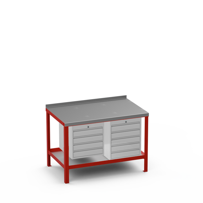 Steel Top Heavy Duty Workbench | 4 Drawer & 5 Drawer Storage