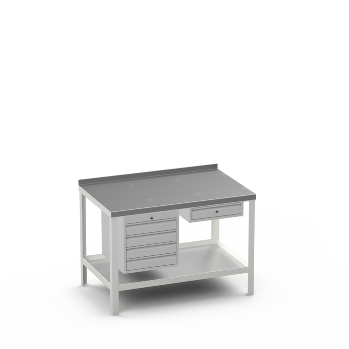 Steel Top Heavy Duty Workbench | 4 Drawer & Single Drawer Storage