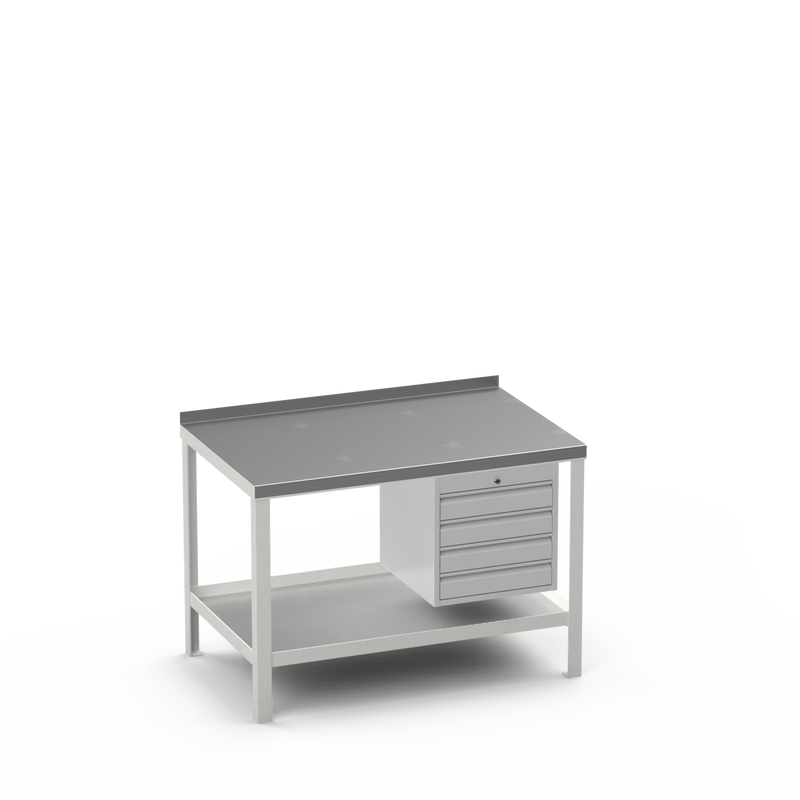 Steel Top Heavy Duty Workbench | 4 Drawer Storage Unit