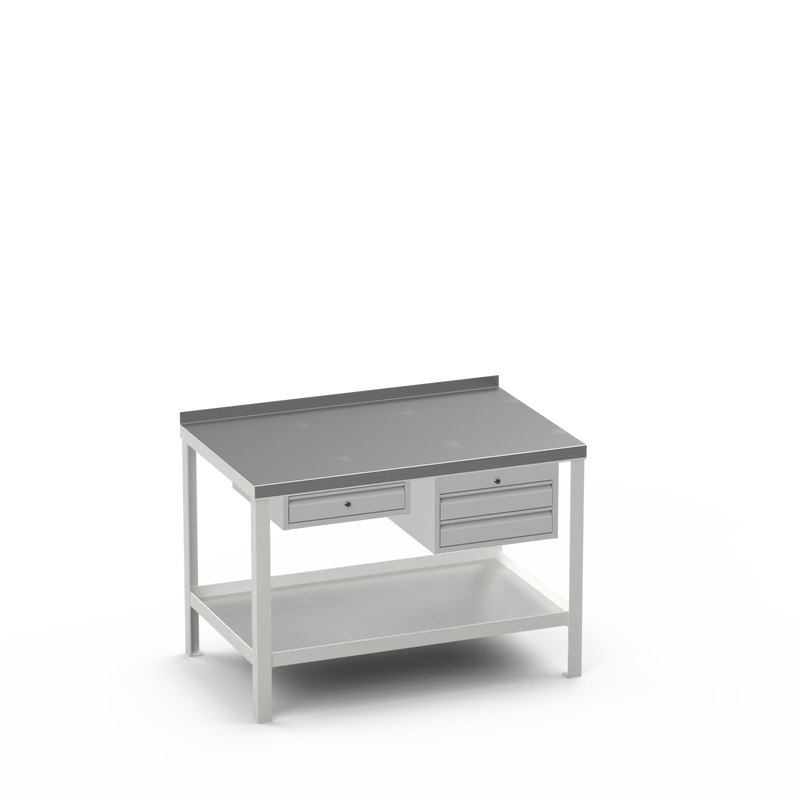 Steel Top Heavy Duty Workbench | Single Drawer & 2 Drawer Storage