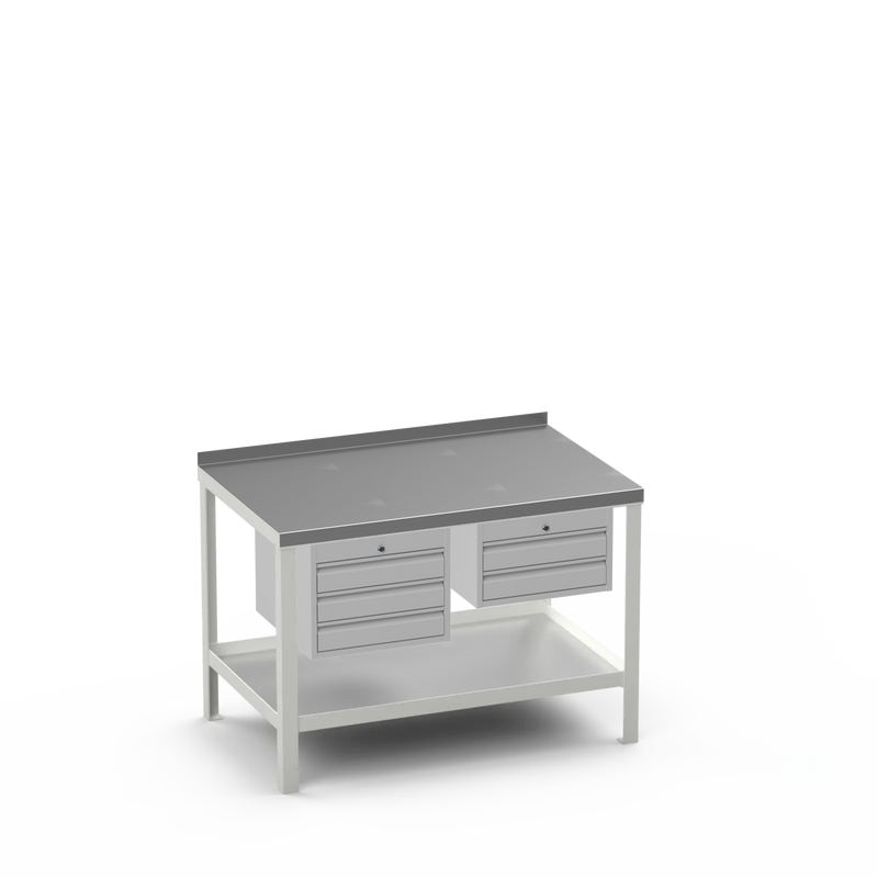 Steel Top Heavy Duty Workbench | 3 Drawer & 2 Drawer Storage