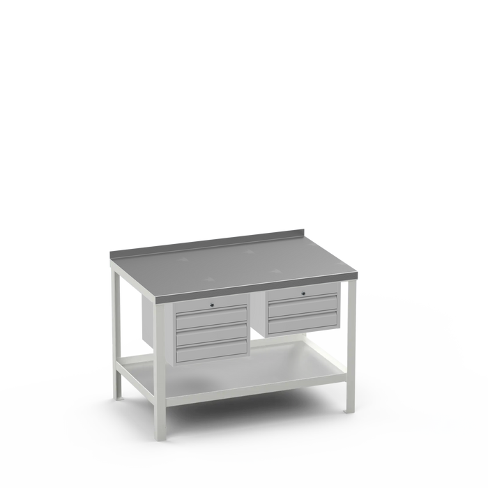 Steel Top Heavy Duty Workbench | 3 Drawer & 2 Drawer Storage