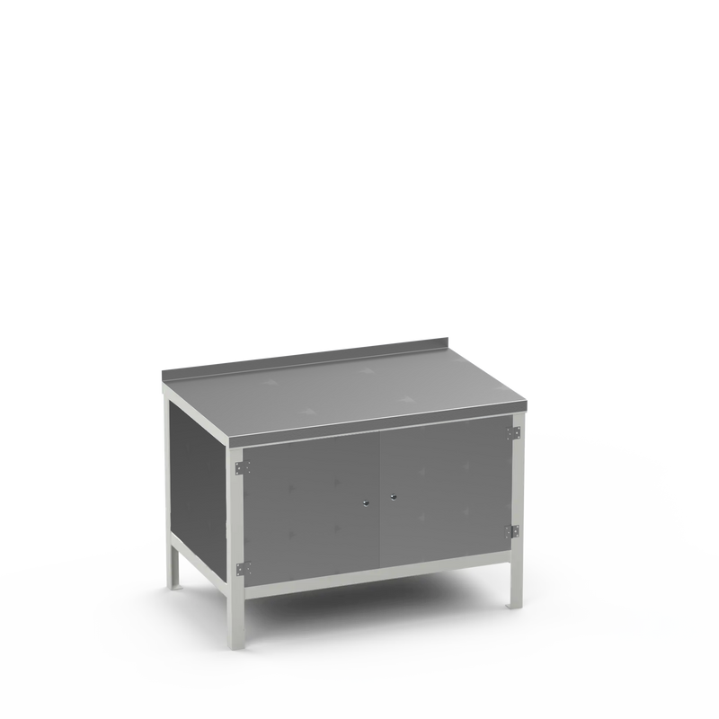 Steel Top Heavy Duty Workbench | Enclosed Cupboard & Storage