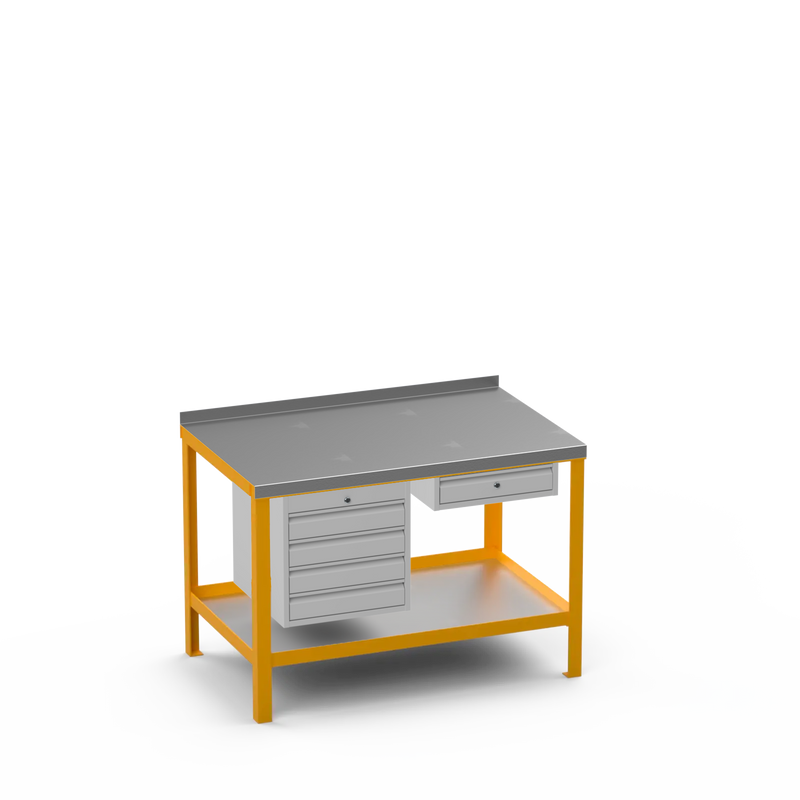 Steel Top Heavy Duty Workbench | 4 Drawer & Single Drawer Storage