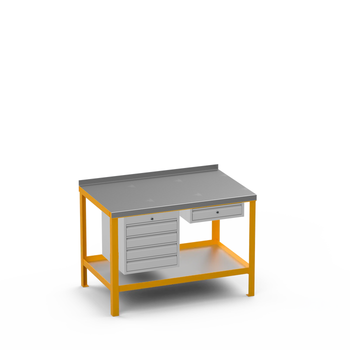 Steel Top Heavy Duty Workbench | 4 Drawer & Single Drawer Storage