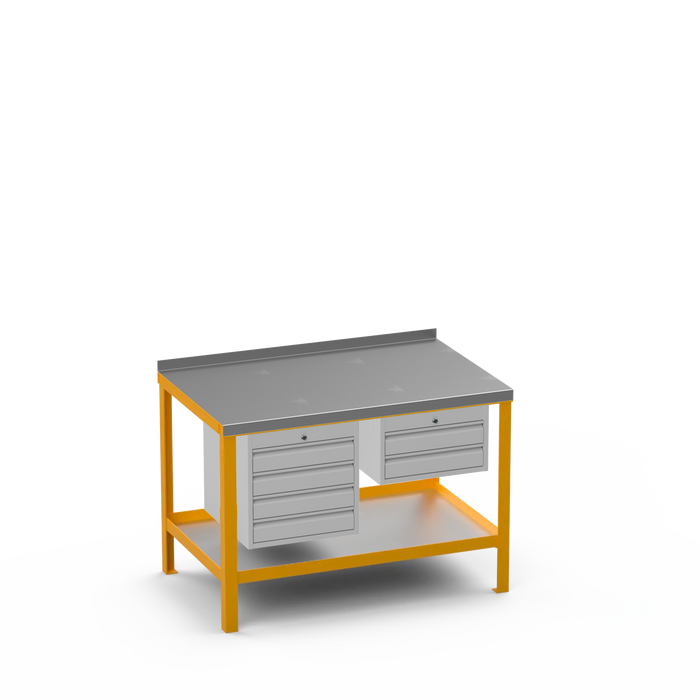 Steel Top Heavy Duty Workbench | 4 Drawer & 2 Drawer Storage