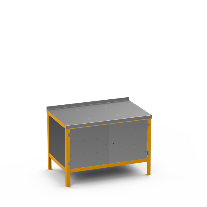 Steel Top Heavy Duty Workbench | Enclosed Cupboard & Enclosed Cupboard Storage