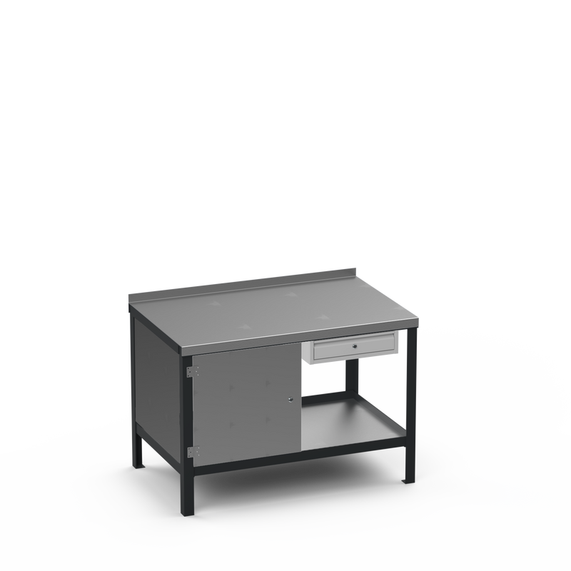 Steel Top Heavy Duty Workbench | Cupboard & Single Drawer Storage Unit