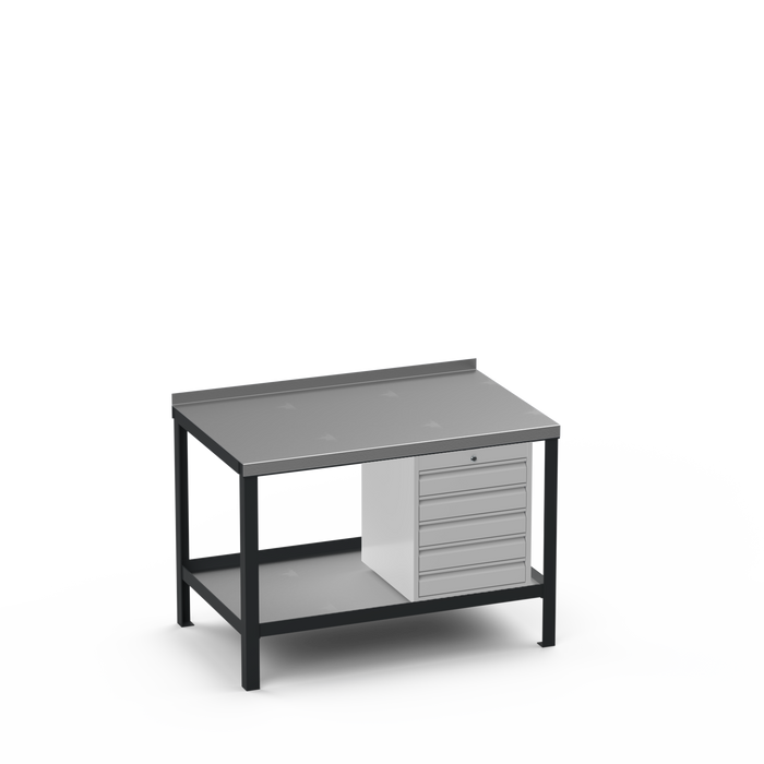 Steel Top Heavy Duty Workbench | 5 Drawer Storage