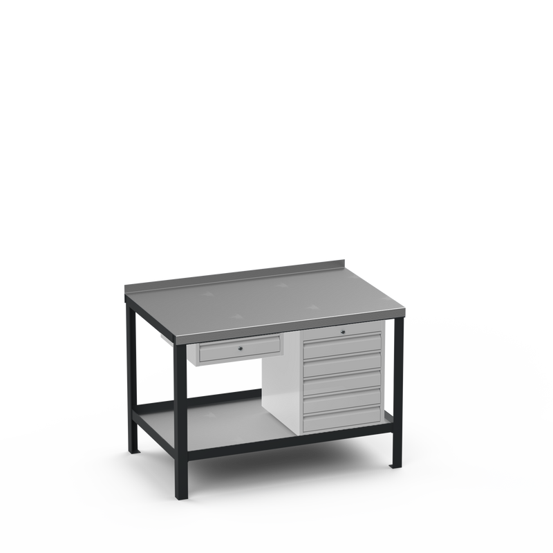 Steel Top Heavy Duty Workbench | Single Drawer & 5 Drawer Storage