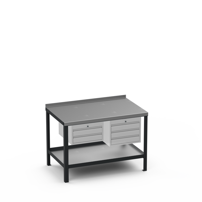 Steel Top Heavy Duty Workbench | 2 Drawer & 3 Drawer Storage