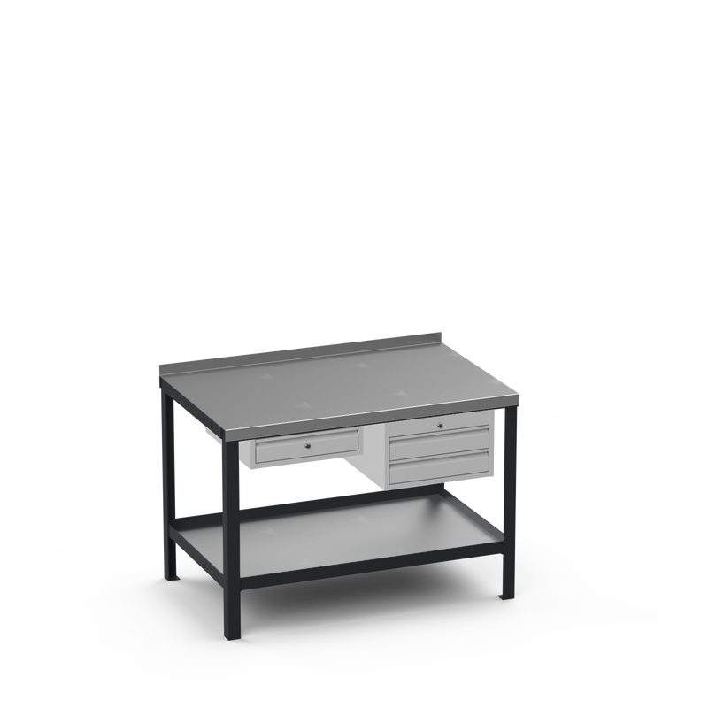 Steel Top Heavy Duty Workbench | Single Drawer & 2 Drawer Storage