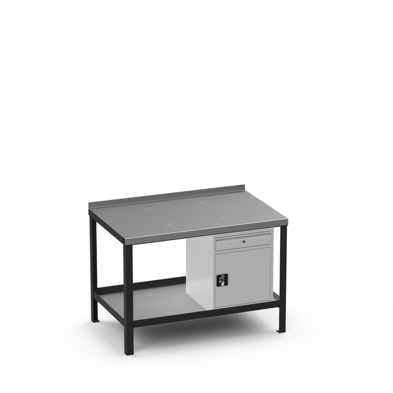 Steel Top Heavy Duty Workbench | Cupboard w/ Drawer Storage