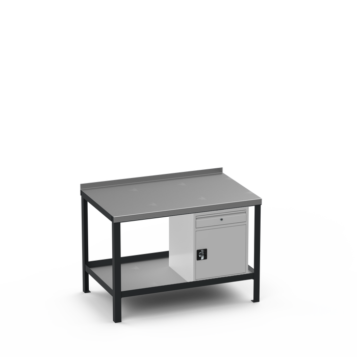 Steel Top Heavy Duty Workbench | Cupboard w/ Drawer Storage