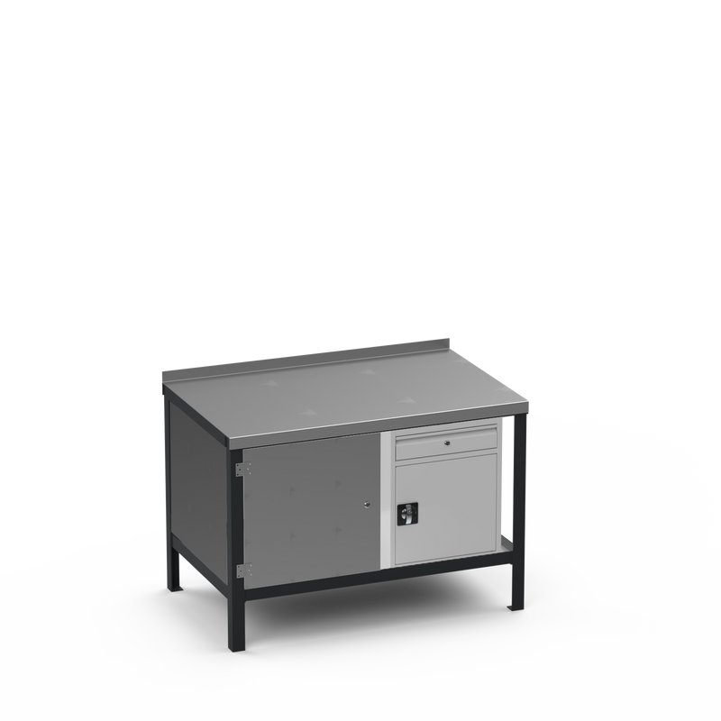 Steel Top Heavy Duty Workbench | Cupboard & Cupboard w/ Drawer Storage