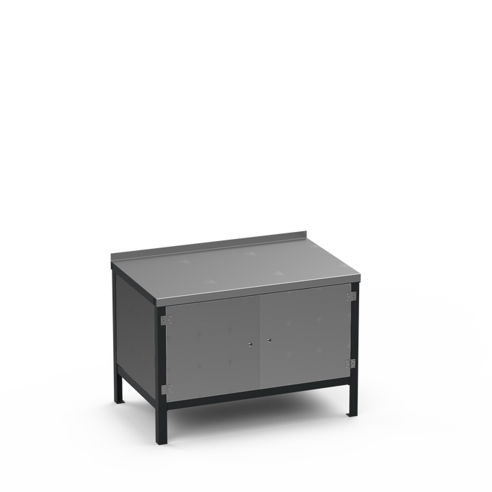 Steel Top Heavy Duty Workbench | Enclosed Cupboard & Enclosed Cupboard Storage