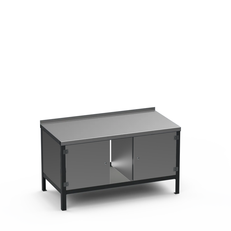 Steel Top Heavy Duty Workbench | Enclosed Cupboard & Storage