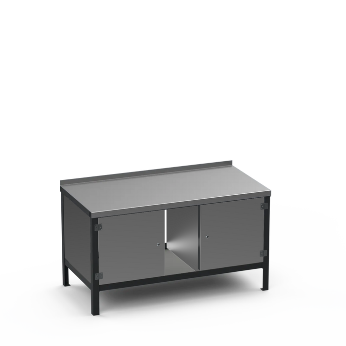 Steel Top Heavy Duty Workbench | Enclosed Cupboard & Enclosed Cupboard Storage