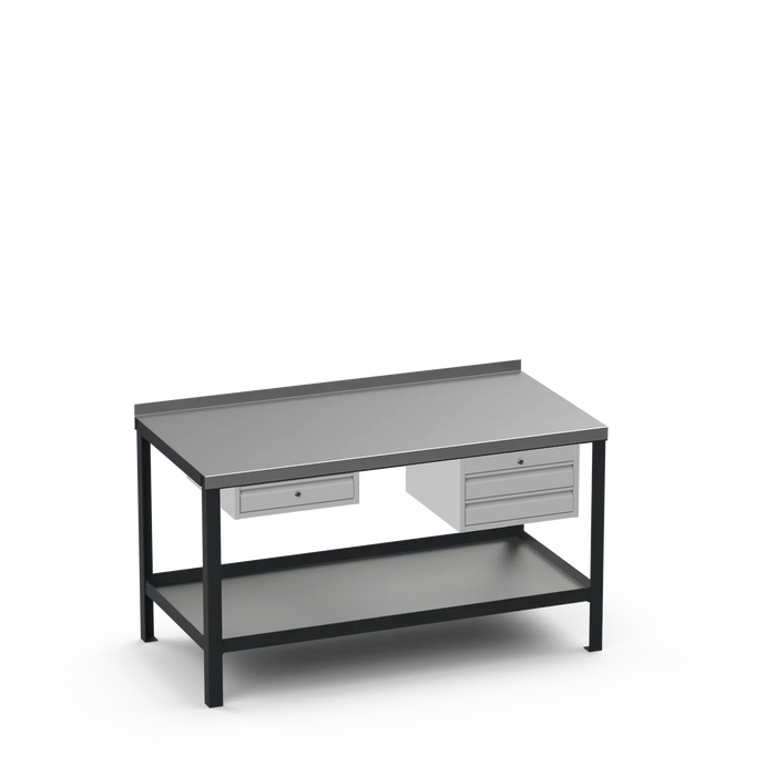 Steel Top Heavy Duty Workbench | Single Drawer & 2 Drawer Storage