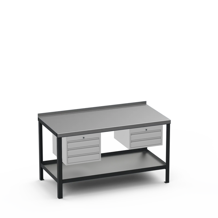 Steel Top Heavy Duty Workbench | 3 Drawer & 2 Drawer Storage
