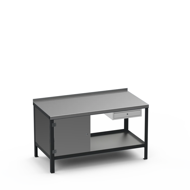 Steel Top Heavy Duty Workbench | Cupboard & Single Drawer Storage Unit
