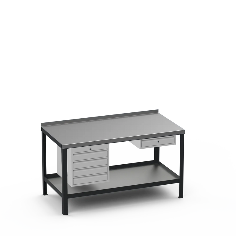 Steel Top Heavy Duty Workbench | 4 Drawer & Single Drawer Storage