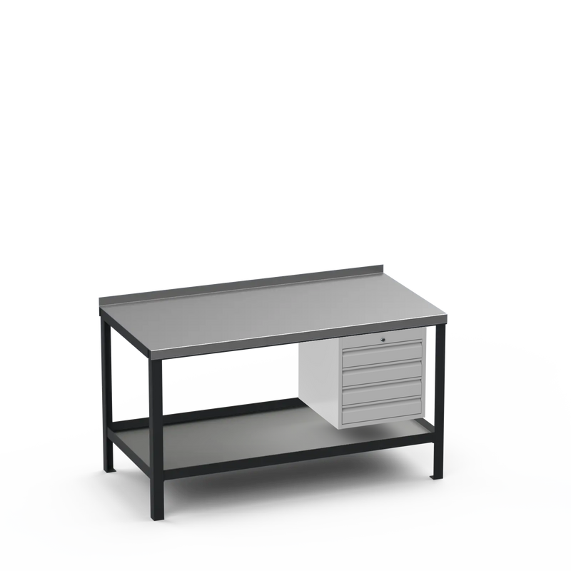 Steel Top Heavy Duty Workbench | 4 Drawer Storage Unit