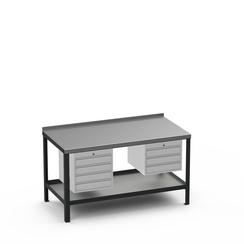 Steel Top Heavy Duty Workbench | 4 Drawer & 3 Drawer Storage