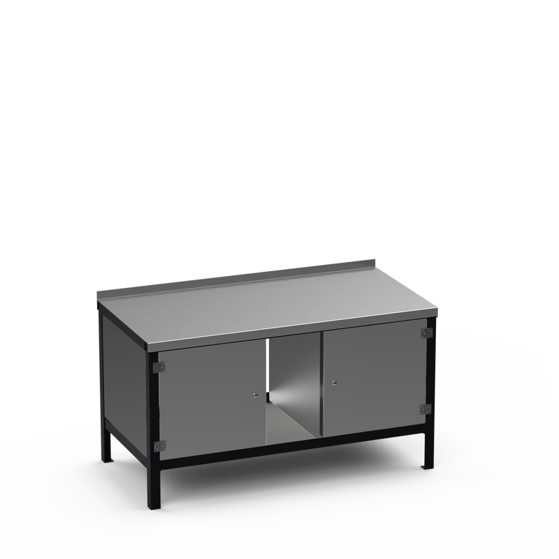 Steel Top Heavy Duty Workbench | Enclosed Cupboard & Storage