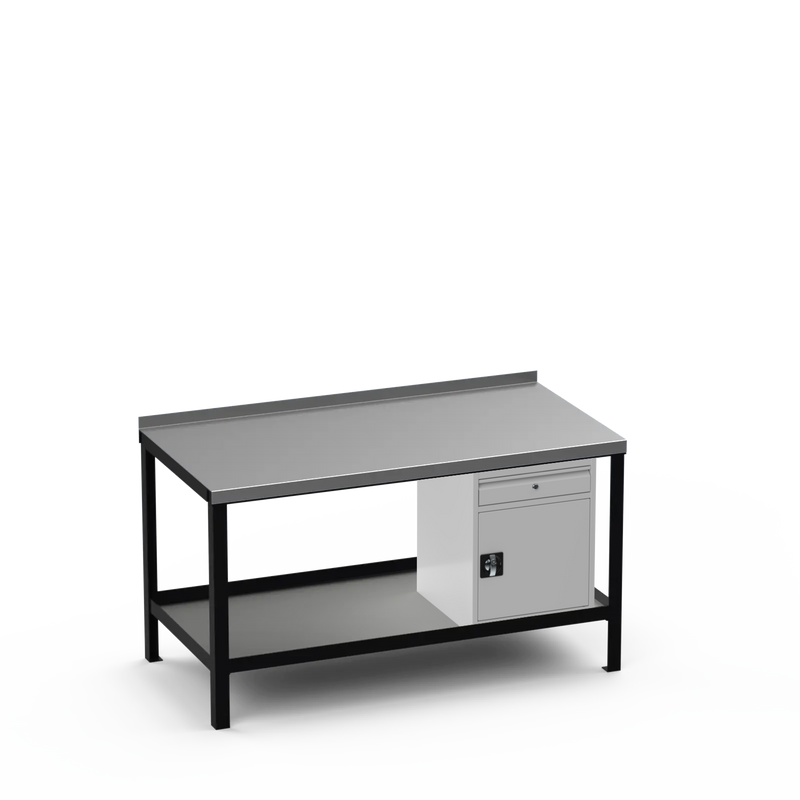 Steel Top Heavy Duty Workbench | Cupboard w/ Drawer Storage